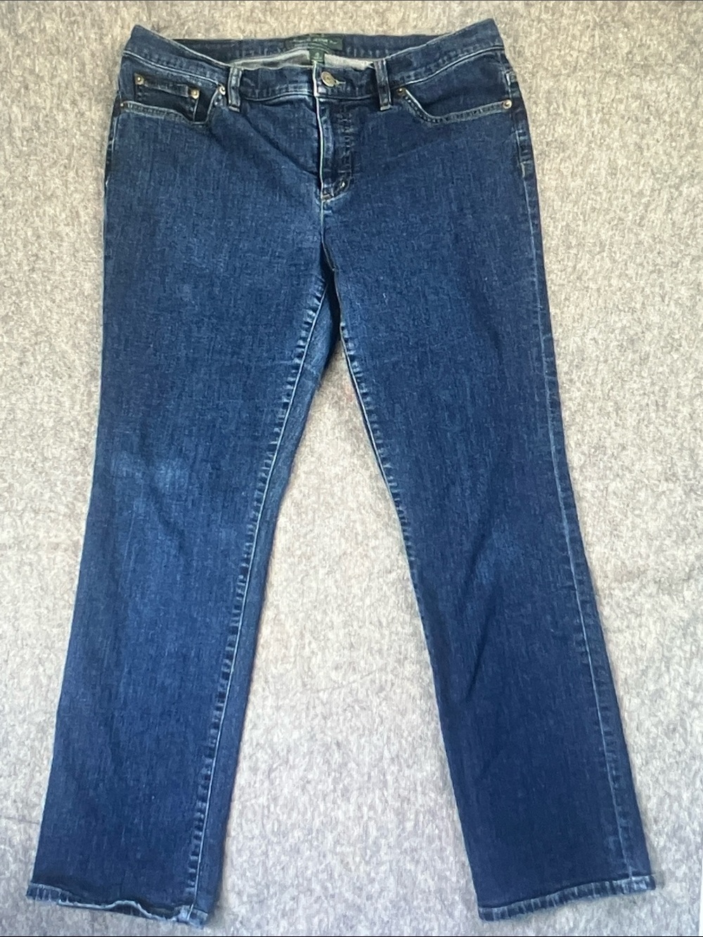 Lauren Ralph Lauren Women’s Straight Leg Jeans in Dark Blue